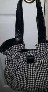 Houndstooth shoulder bag